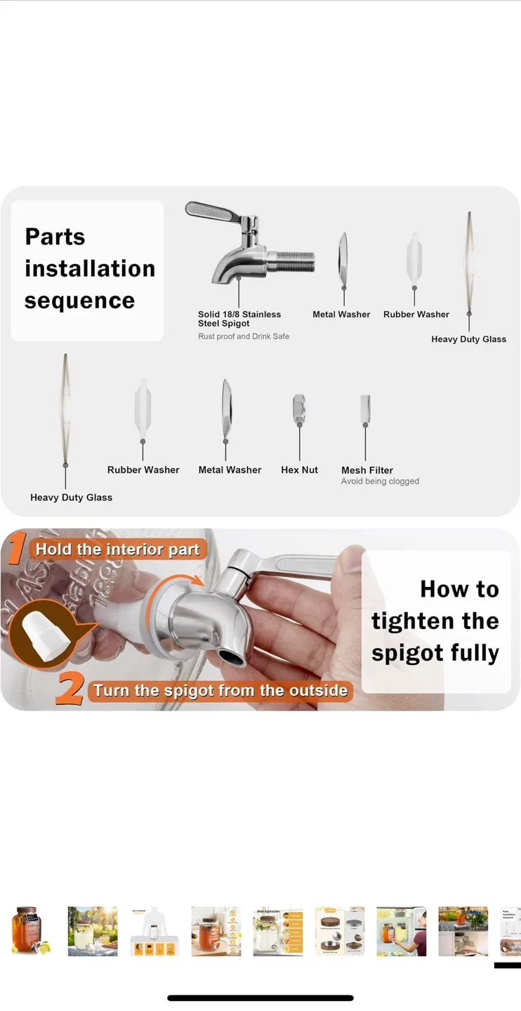 Yorkshire Glassware Dispenser with Spigot thumbnail