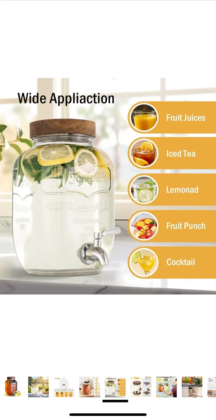 Yorkshire Glassware Dispenser with Spigot image indicator(5)