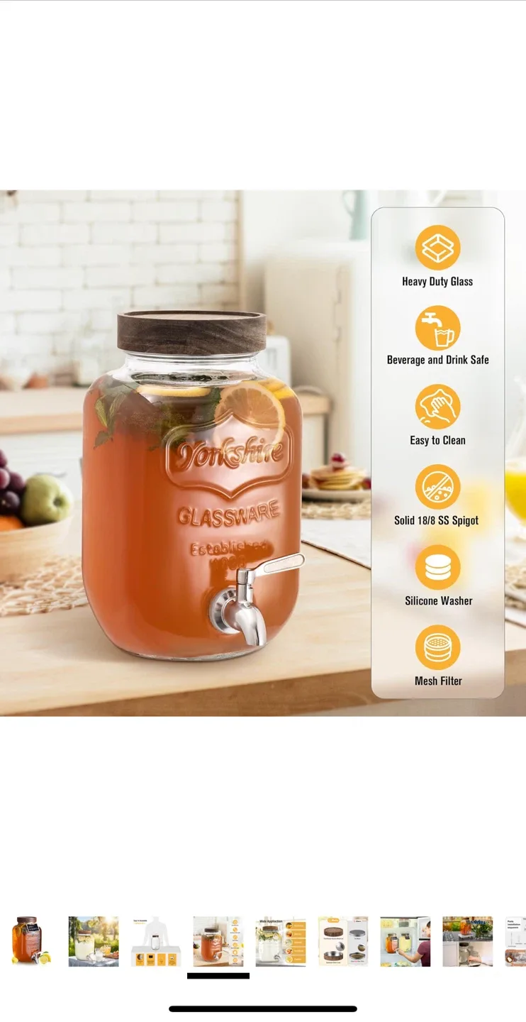 Yorkshire Glassware Dispenser with Spigot image indicator(6)