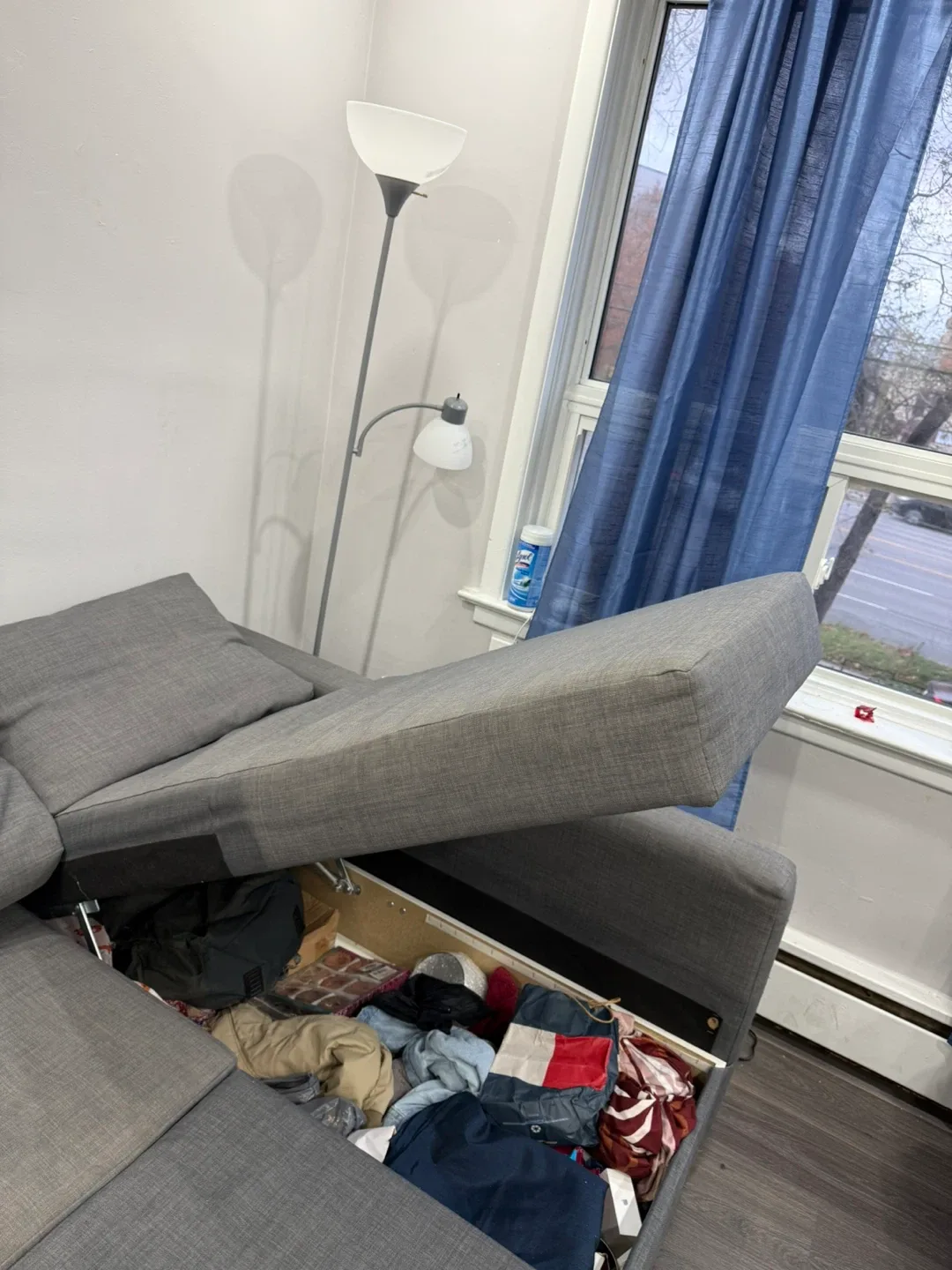 Grey Sectional Sofa with Storage image indicator(5)