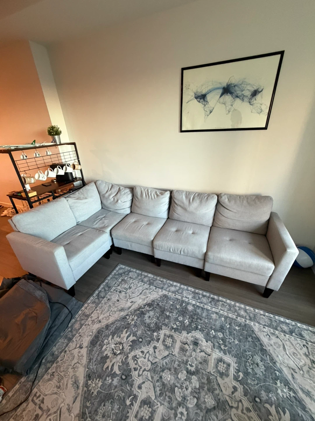 Light Gray Modular Sectional Sofa - photo 2