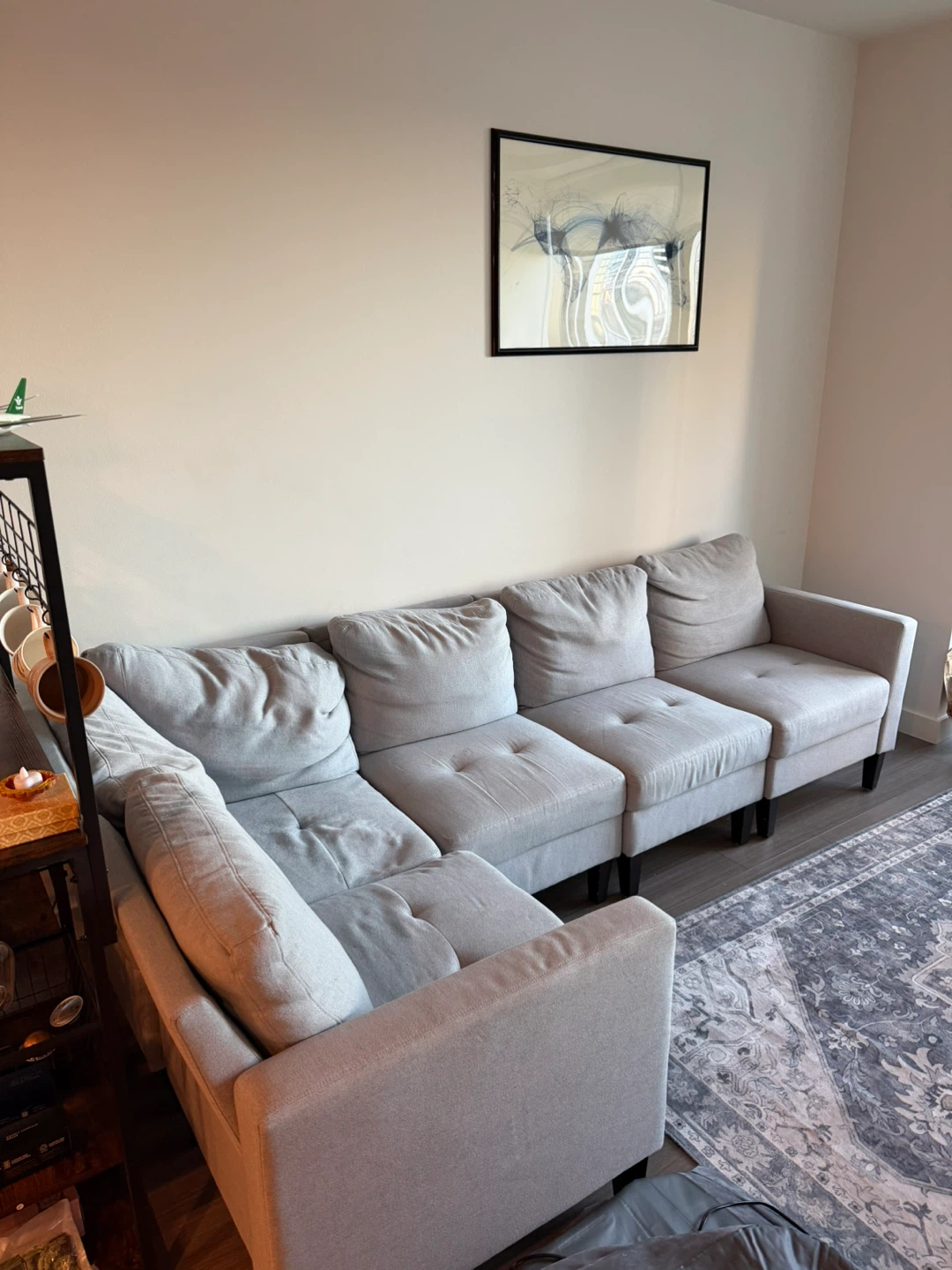 Light Gray Modular Sectional Sofa