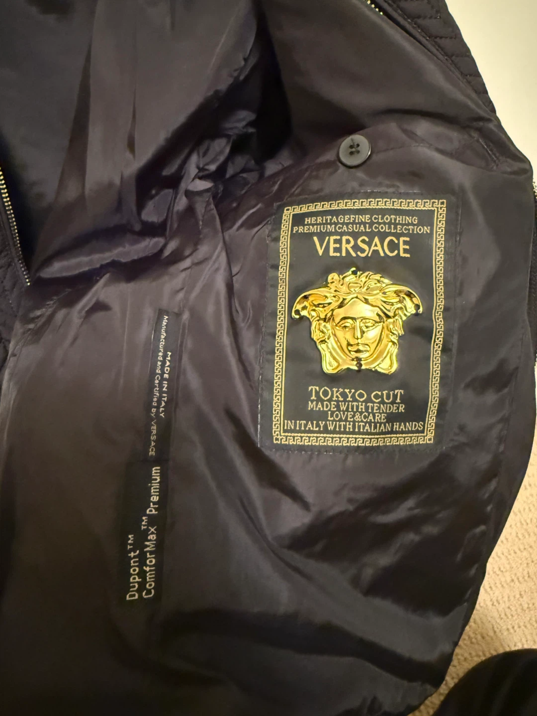 Versace Men’s Black Bomber Jacket - photo 3