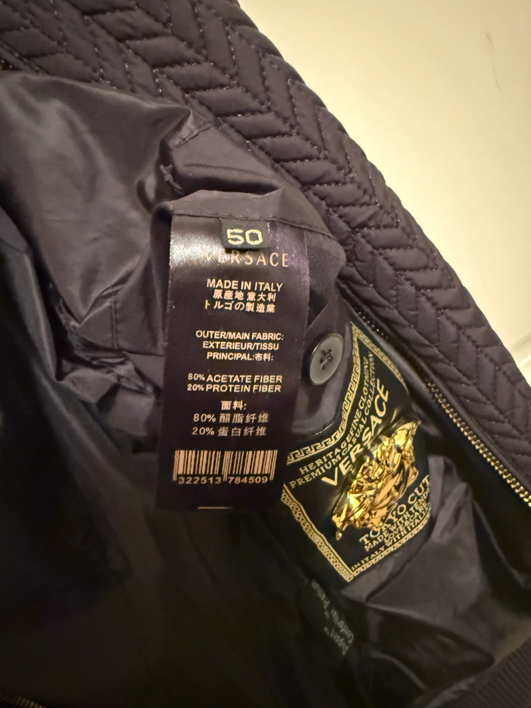 Versace Men’s Black Bomber Jacket - photo 4
