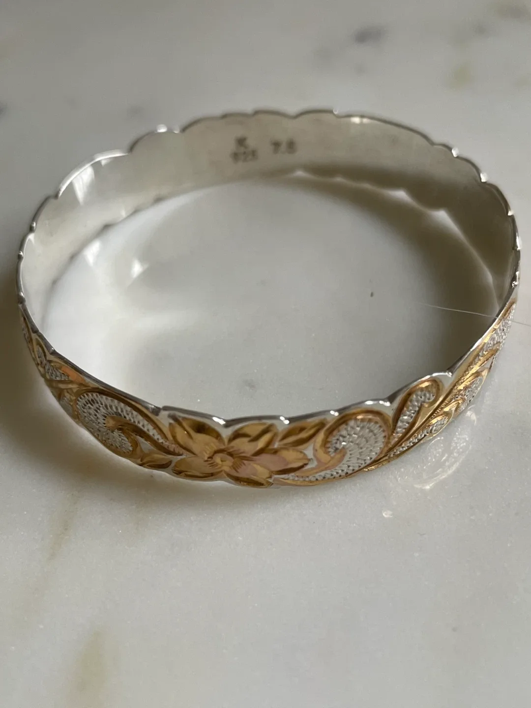 Vintage 925 Silver & 7.5K gold image indicator(4)