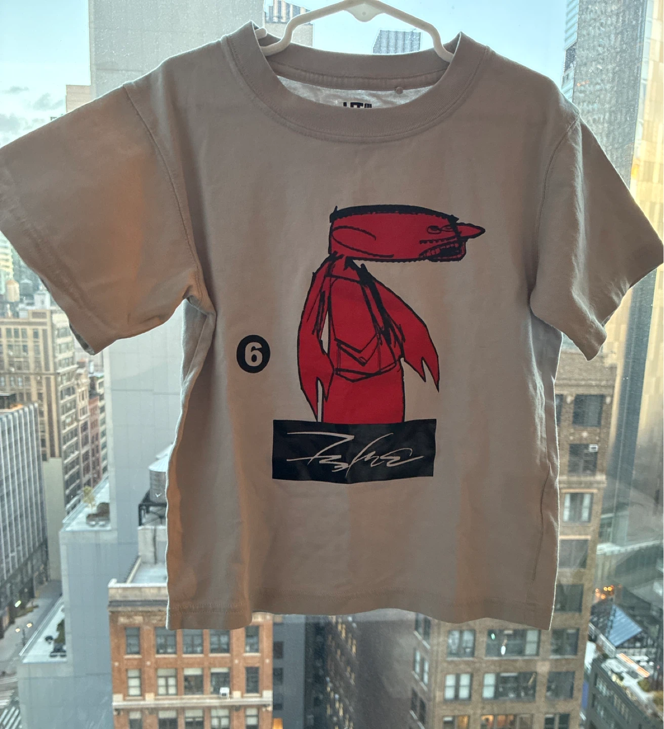 Brand New & Rare FUTURA x UNIQLO Kid's Grey Graphic Tee Size 3-4