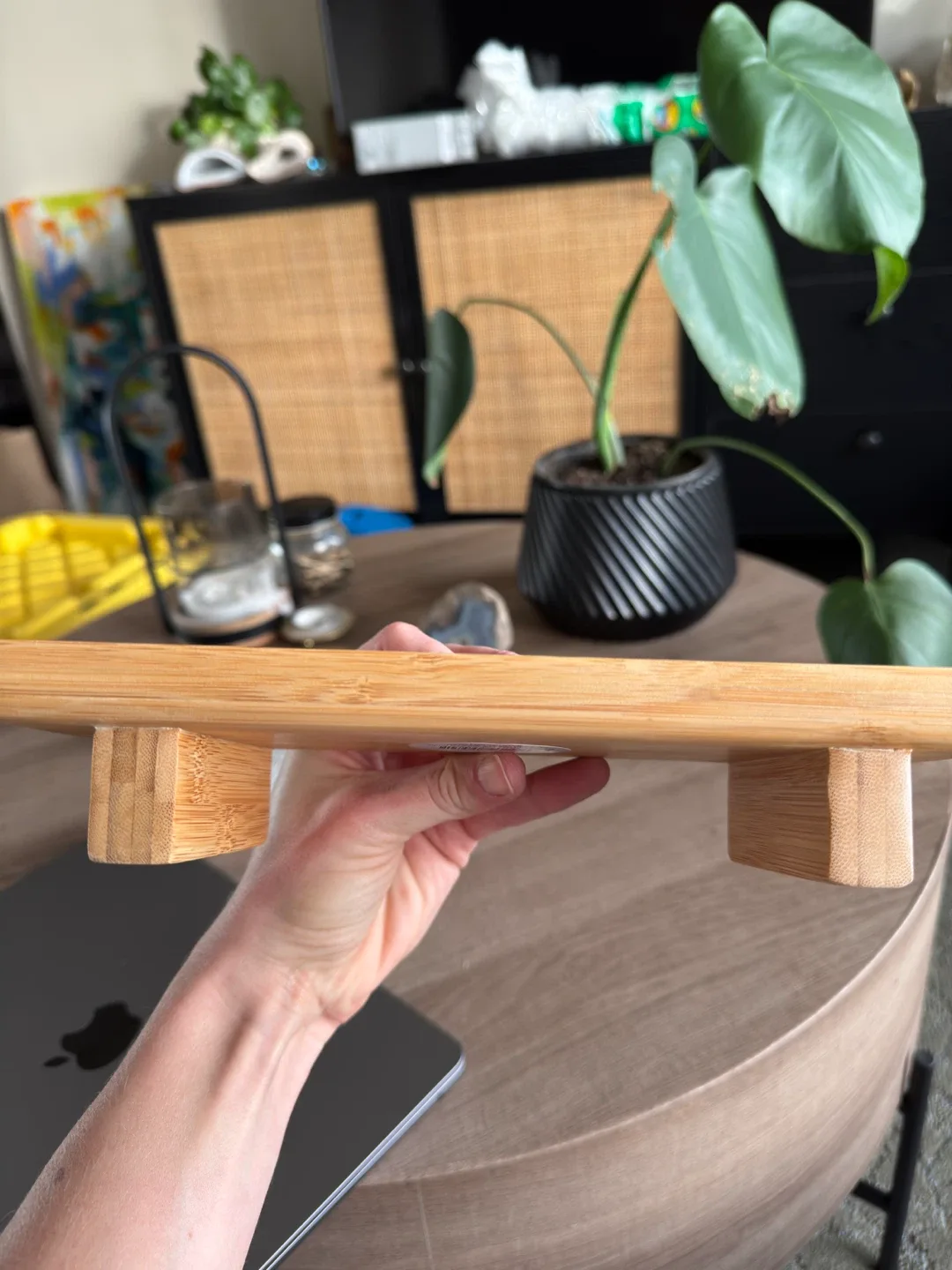 Bamboo Wood Display Stand image indicator(3)