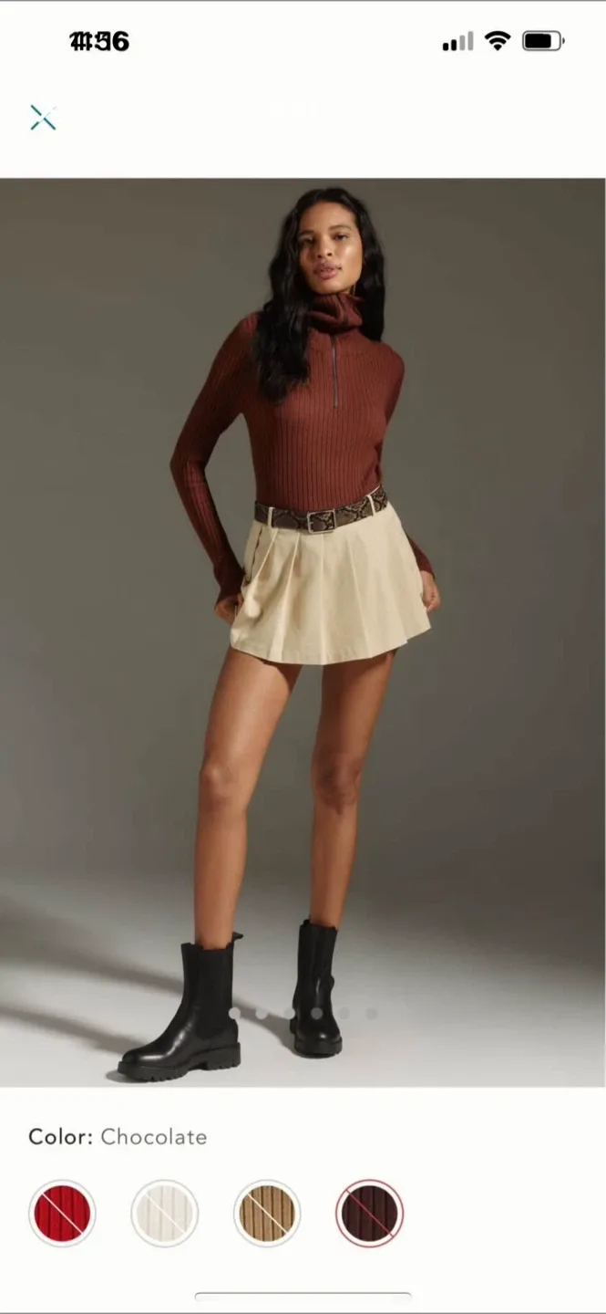 BNWT Anthropologie Maeve Half Zip Sweater S image indicator(4)