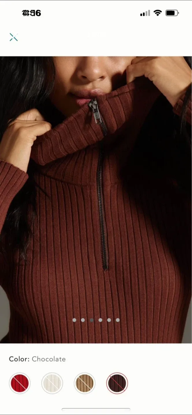 BNWT Anthropologie Maeve Half Zip Sweater S image indicator(3)