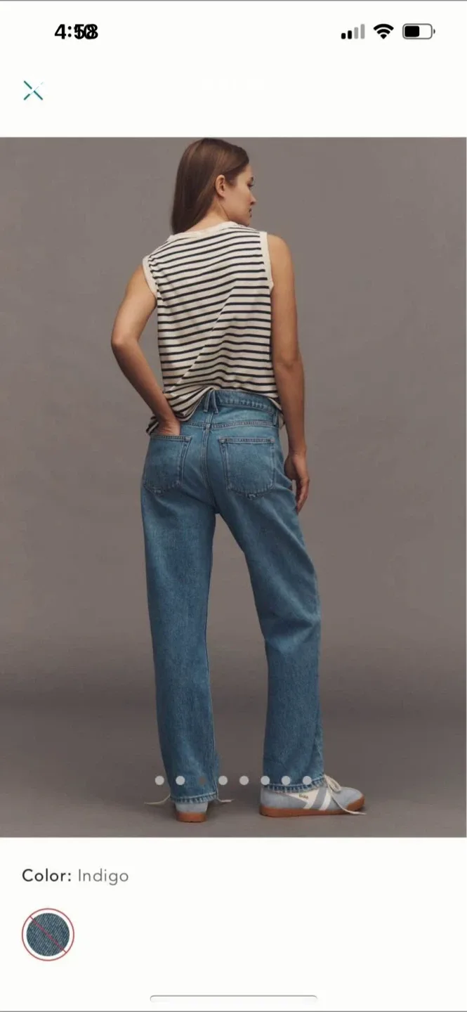 BNWT Good American Good Standard High Rise Straight Leg Jeans image indicator(4)