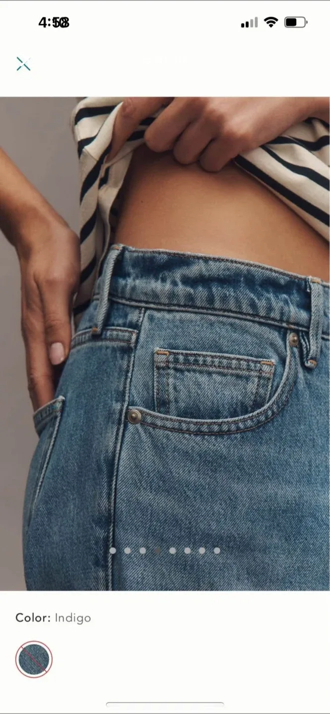 BNWT Good American Good Standard High Rise Straight Leg Jeans image indicator(5)