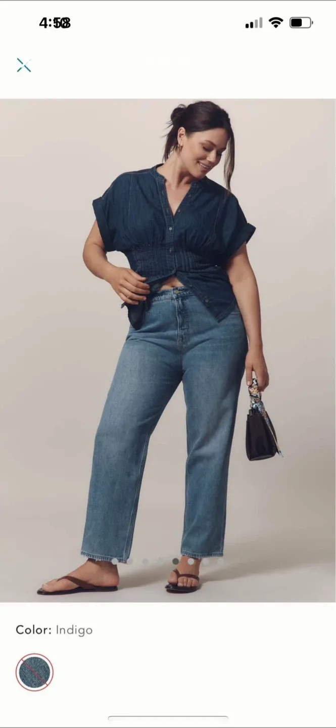 BNWT Good American Good Standard High Rise Straight Leg Jeans image indicator(6)