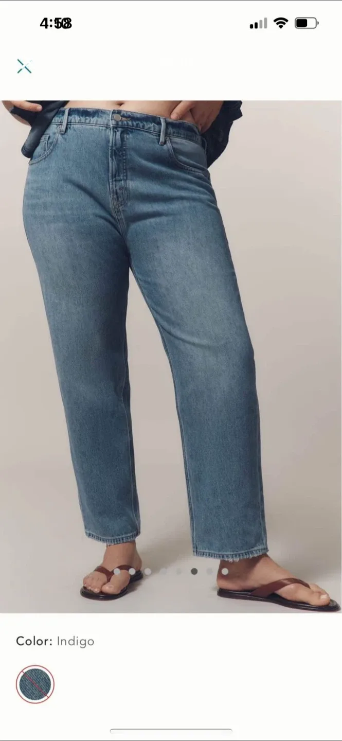 BNWT Good American Good Standard High Rise Straight Leg Jeans image indicator(7)