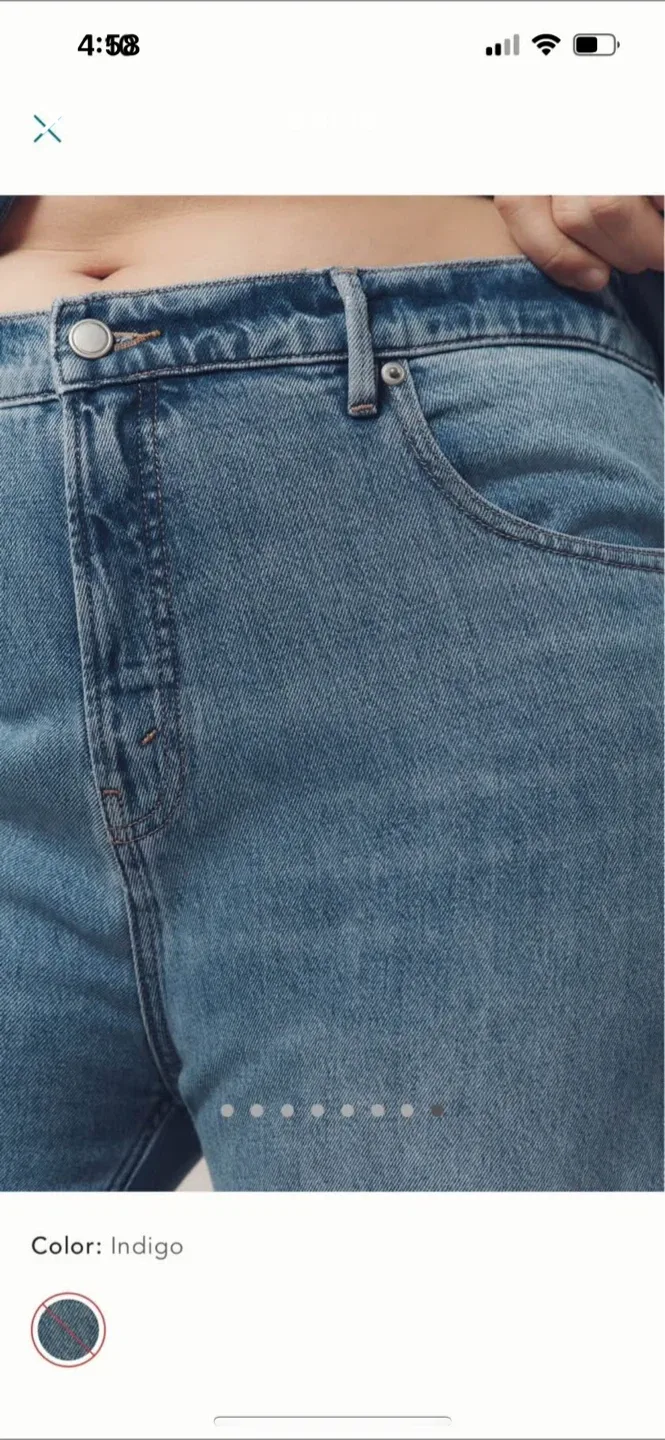 BNWT Good American Good Standard High Rise Straight Leg Jeans image indicator(8)