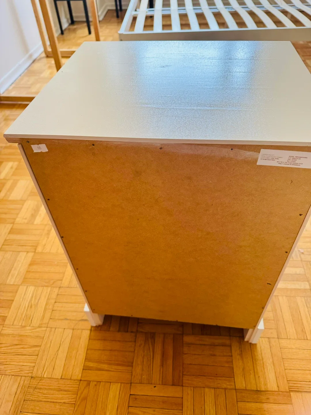 A Single White 3-Drawer Nightstand image indicator(4)