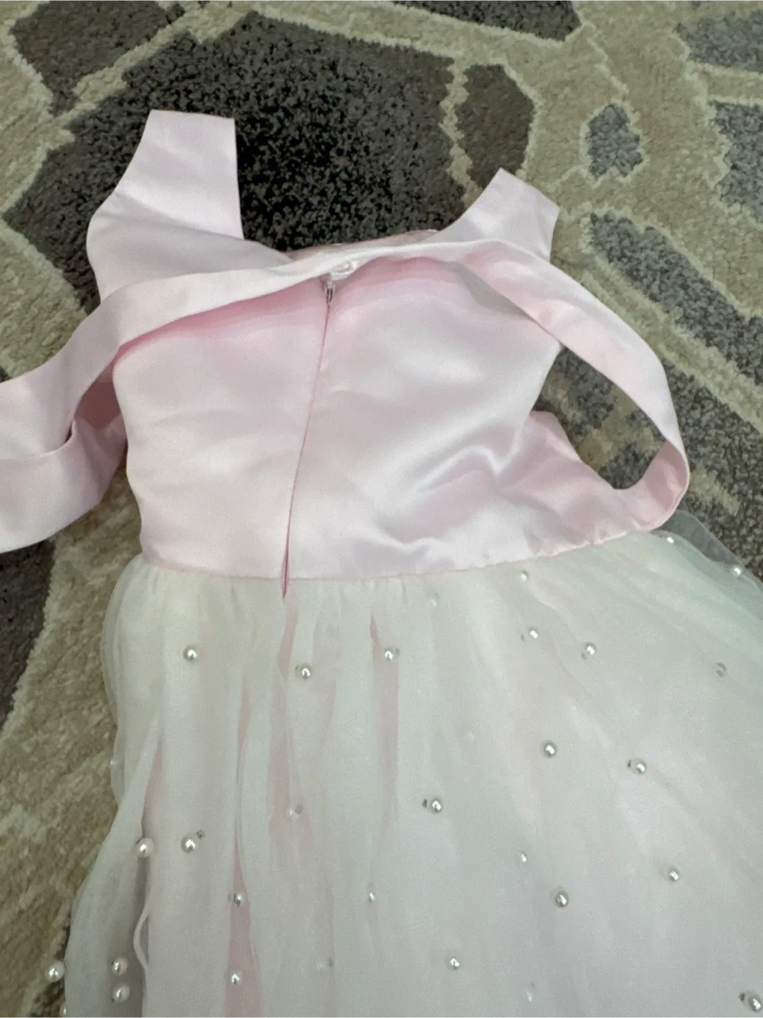 Pink & White Pearl Dress image indicator(3)