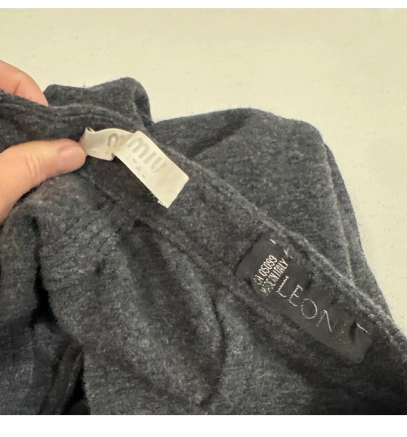Vintage miu miu fleece wool fuzzy grey Pants - 38 image indicator(6)