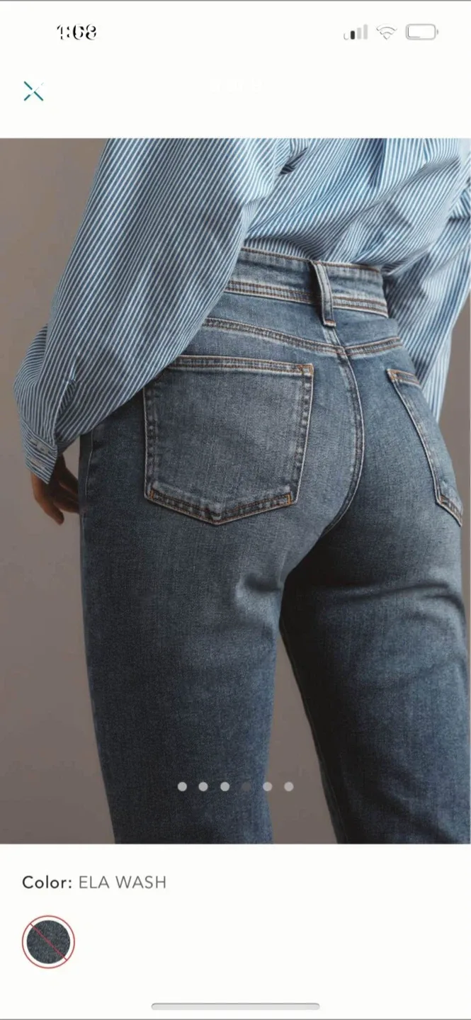 BNWT Anthropologie Pilcro Boyfriend Mid rise  Relaxed Jeans 27 image indicator(5)