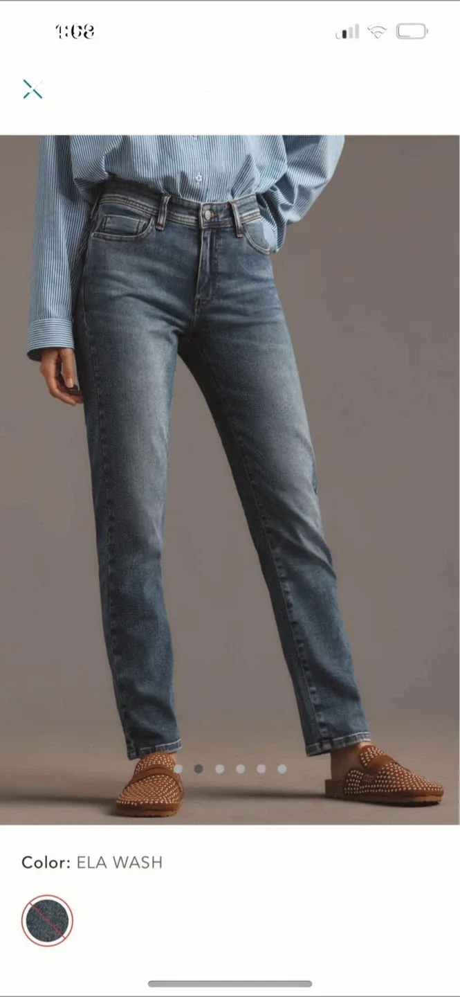 BNWT Anthropologie Pilcro Boyfriend Mid rise  Relaxed Jeans 27 image indicator(2)