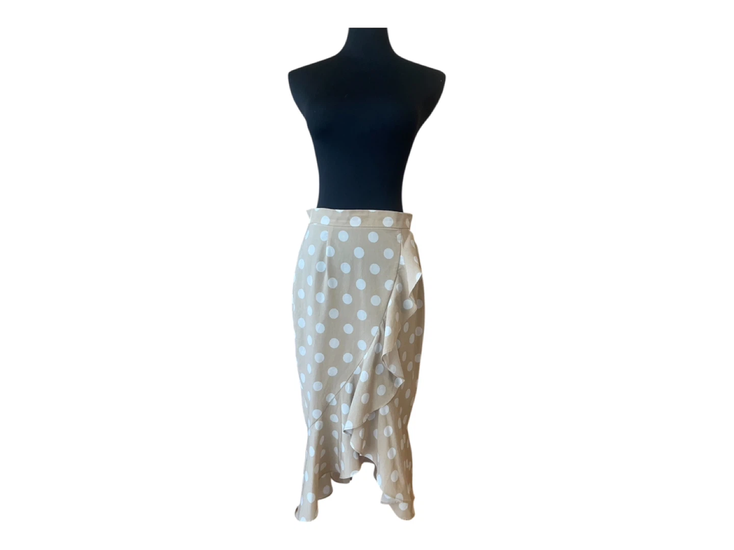 Vintage 2000s Y2K Ruffle Polka Dot Skirt