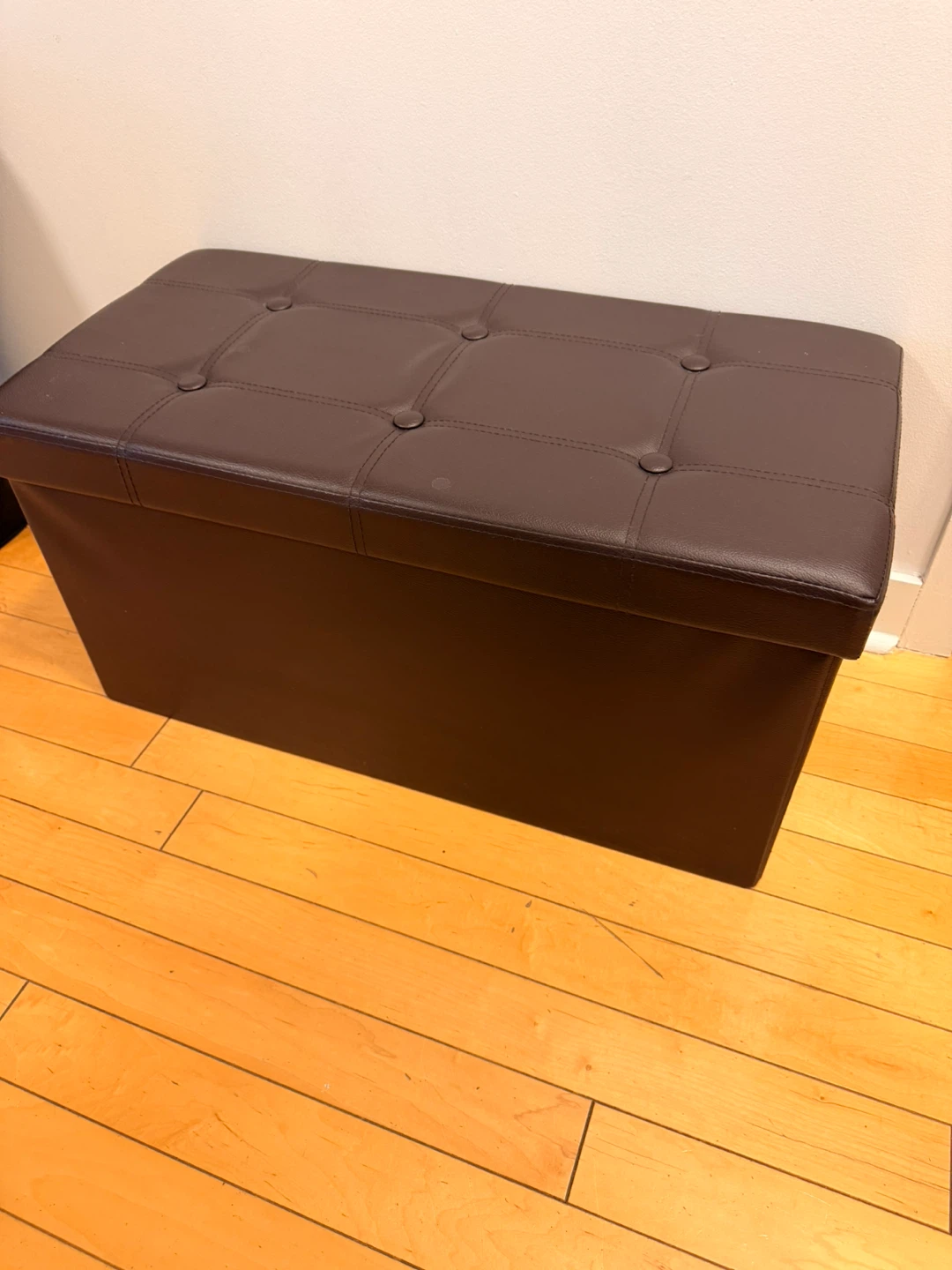 Brown Storage Ottoman