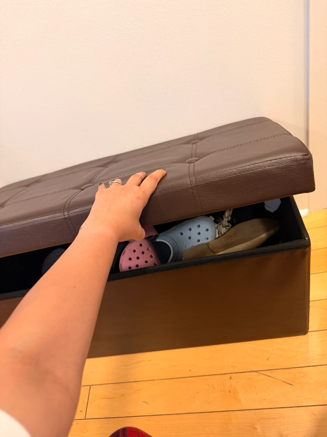 Brown Storage Ottoman - photo 2