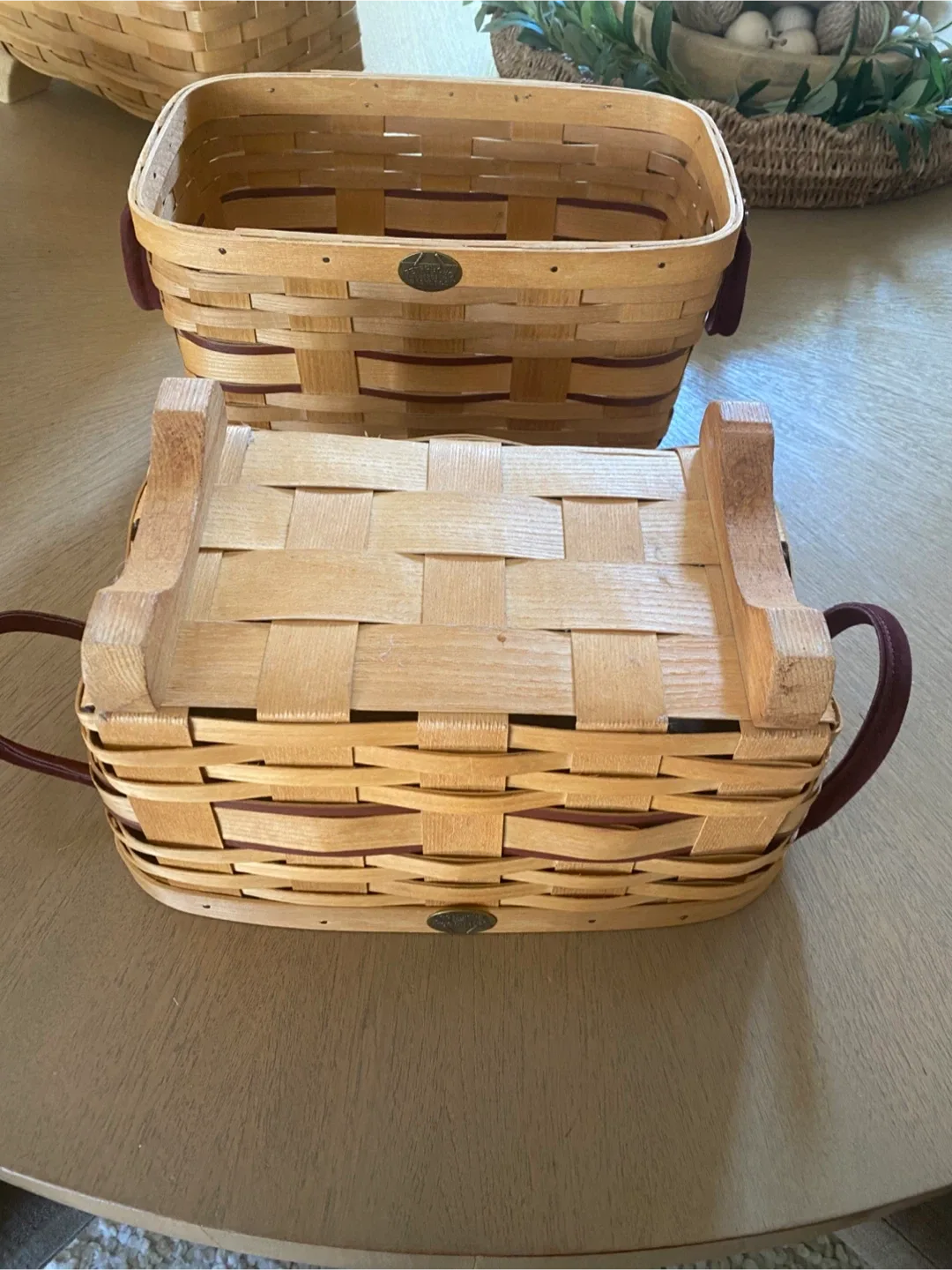 PETERBORO matching set of 2 Baskets Set image indicator(3)