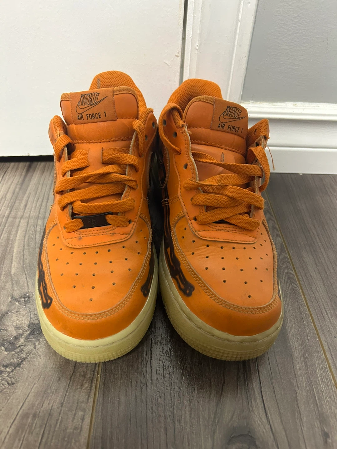 Boys Air Force 1 Orange Skeleton - photo 2