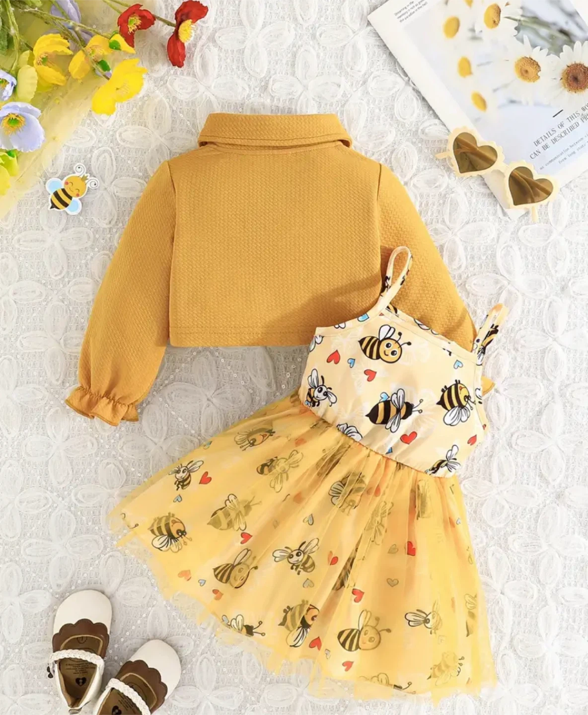 Brand new - Cute Bee Dress & Jacket Set (18-24 mod) - photo 2
