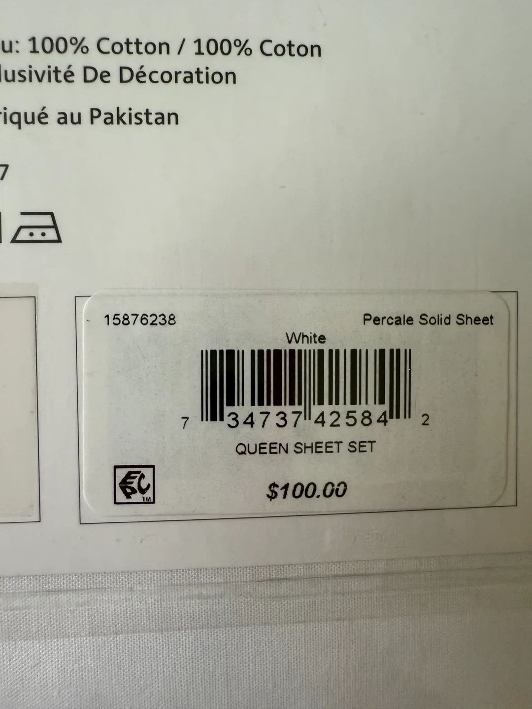 New Lacoste Queen Size Sheet Set - White image indicator(4)