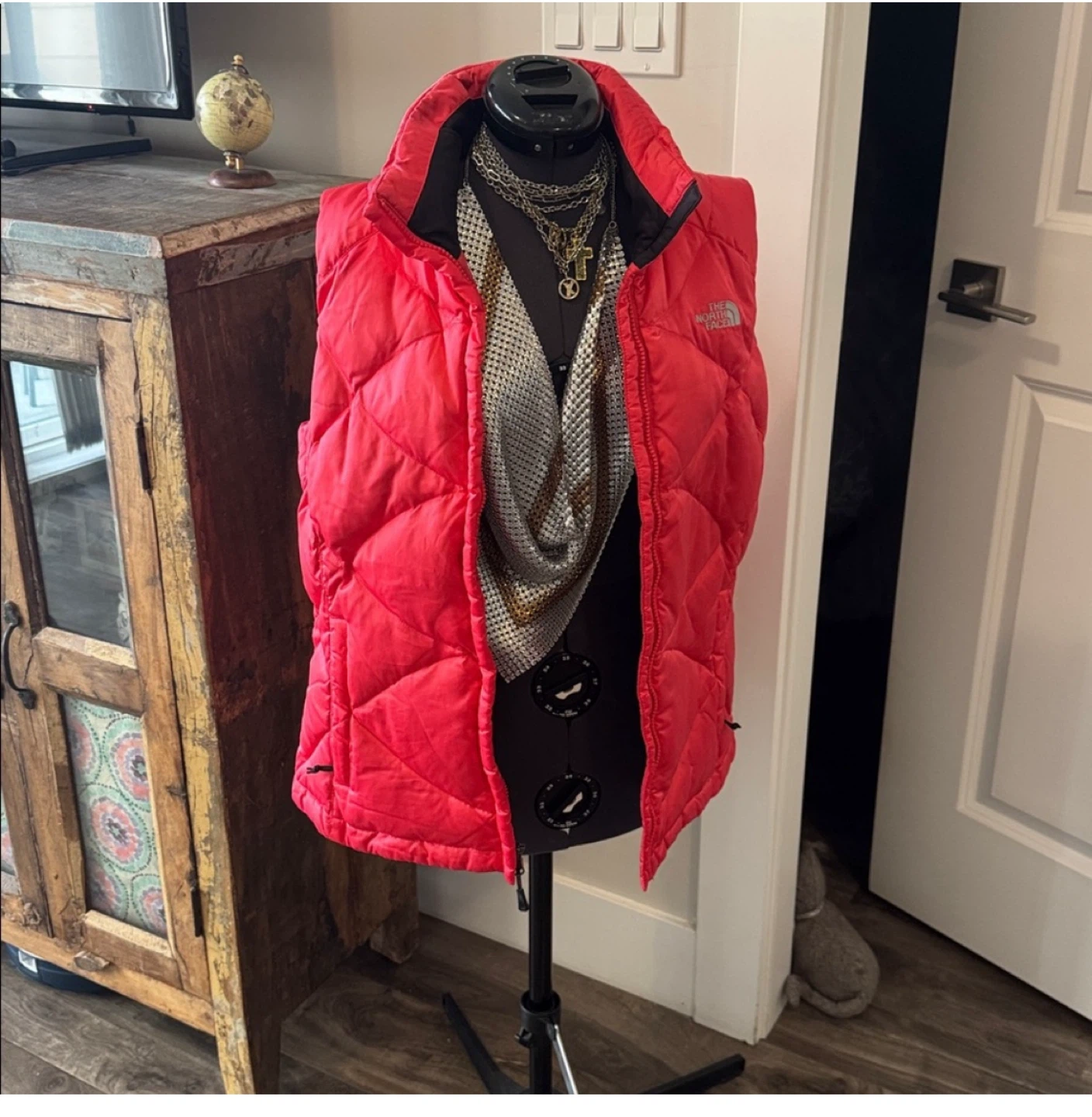 North face pink 550 down vest