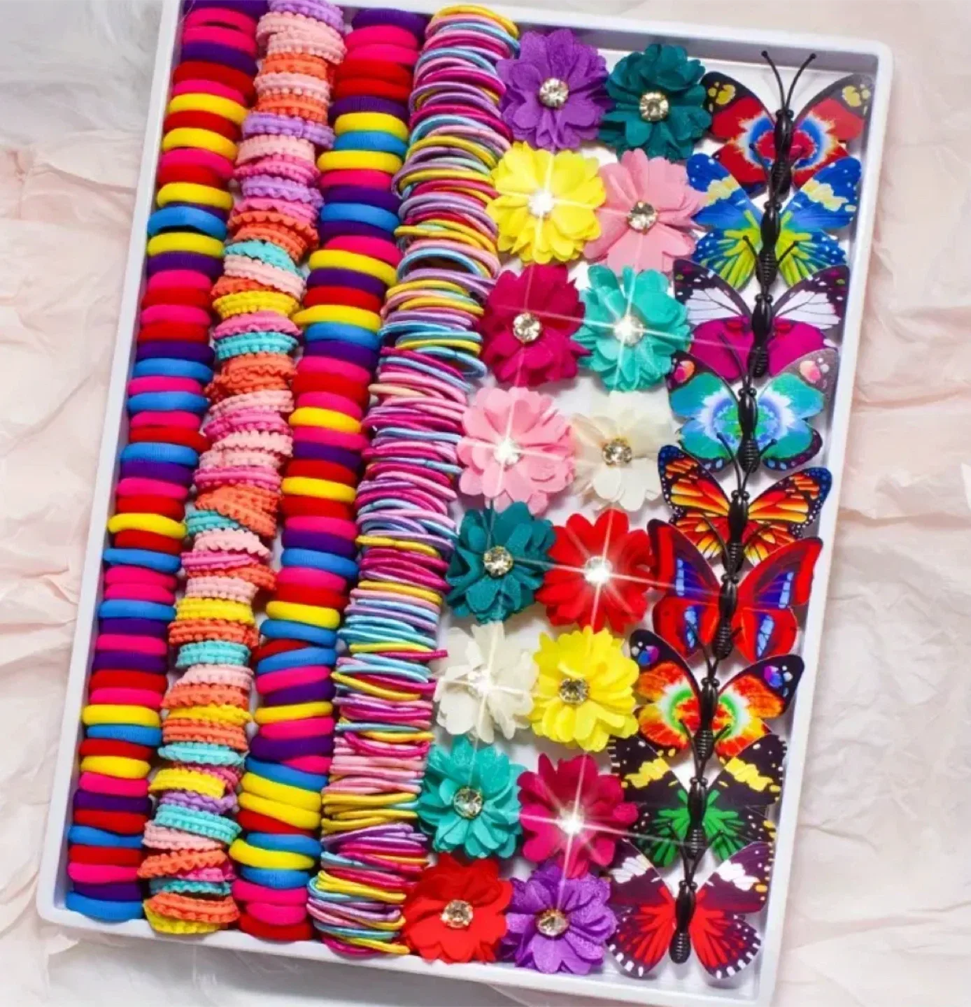Brand new - Colorful Hair Tie & Clip Set (231 pcs)
