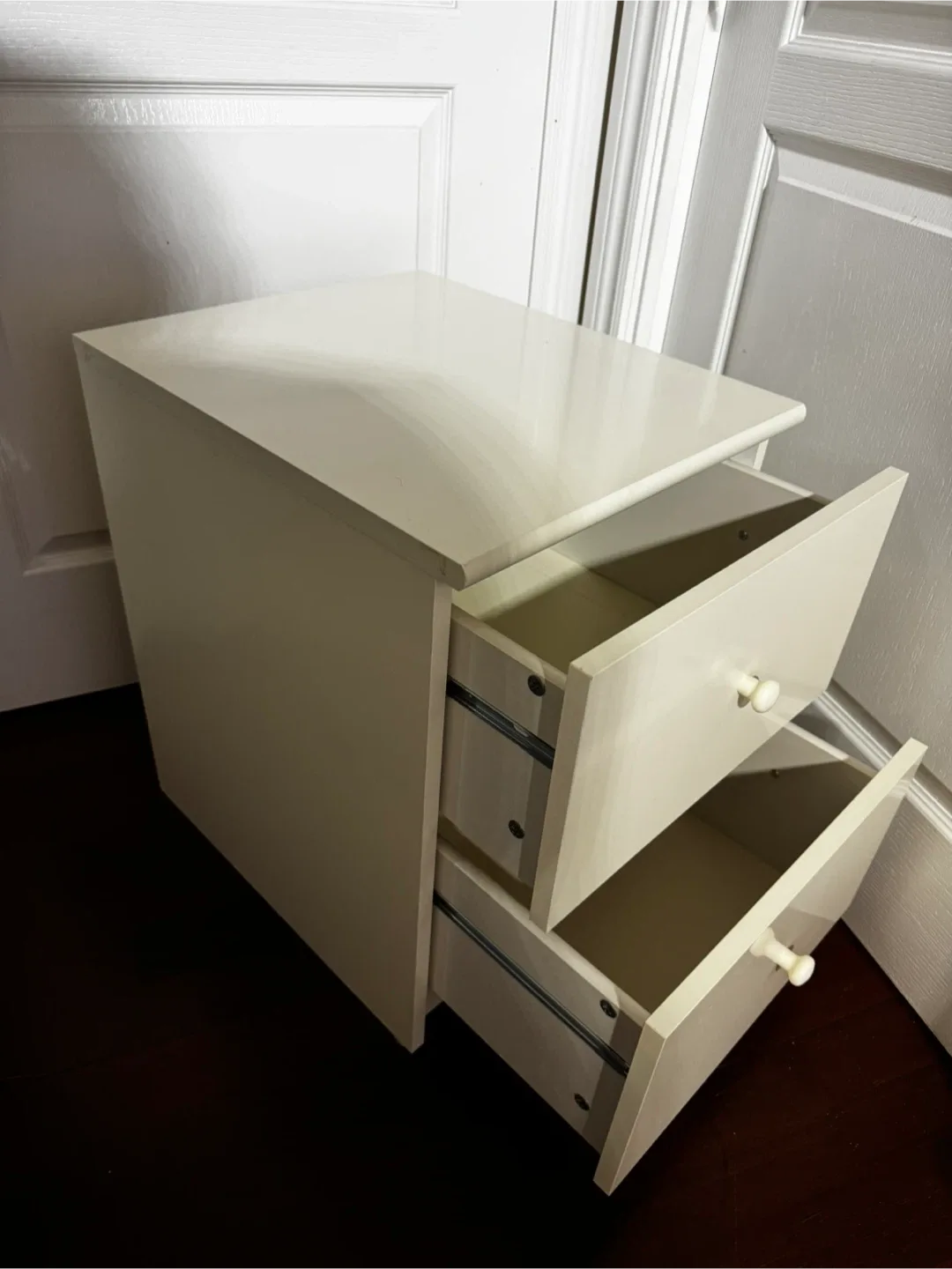 Beige 2-Drawer Nightstand image indicator(3)