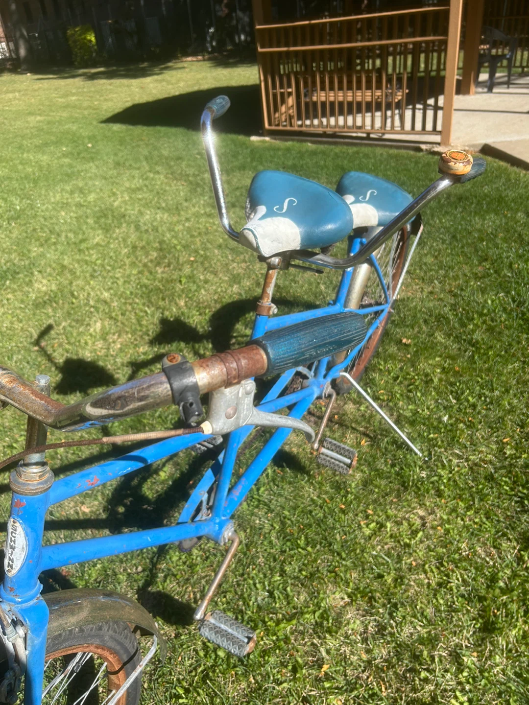 Vintage Schwinn Twinn Tandem Bicycle - Blue