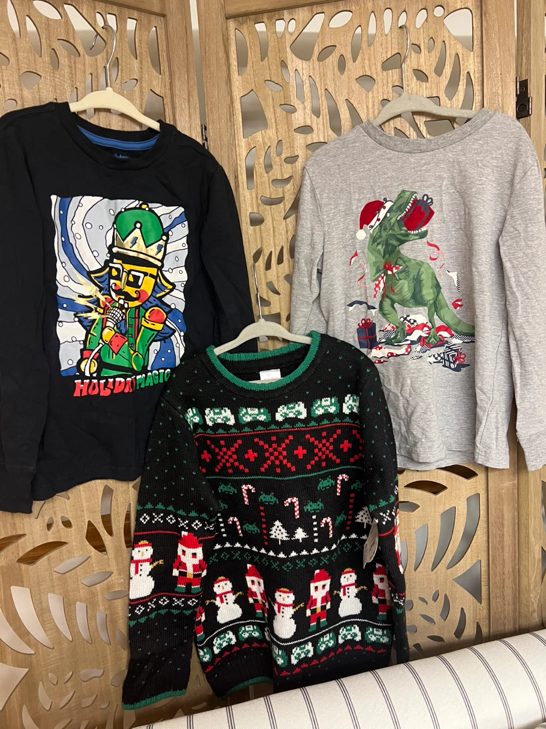 Boys Holiday Themed Long Sleeve Shirts Bundle