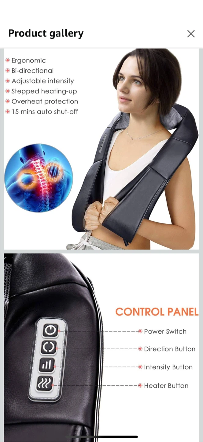 Shiatsu Neck & Back Massager with Heat - photo 2