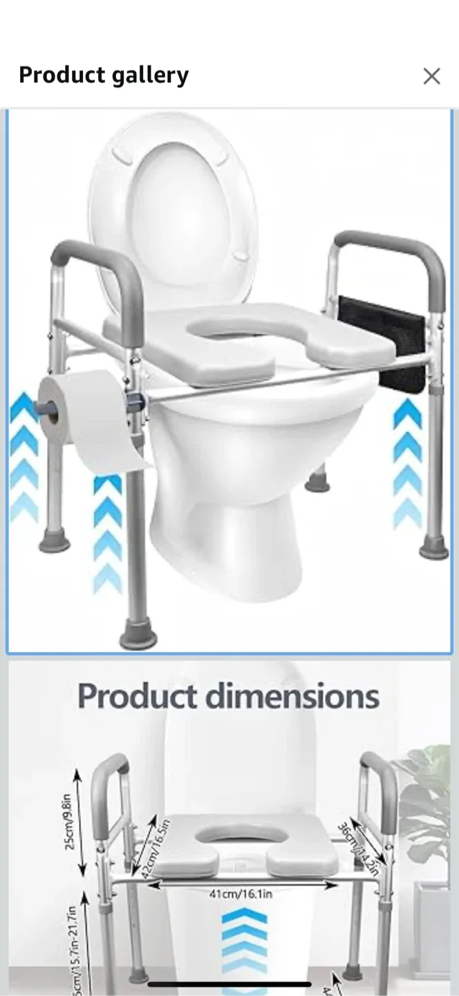 Adjustable Height Toilet Safety Frame image indicator(4)