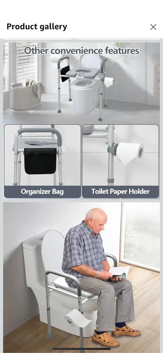 Adjustable Height Toilet Safety Frame image indicator(2)
