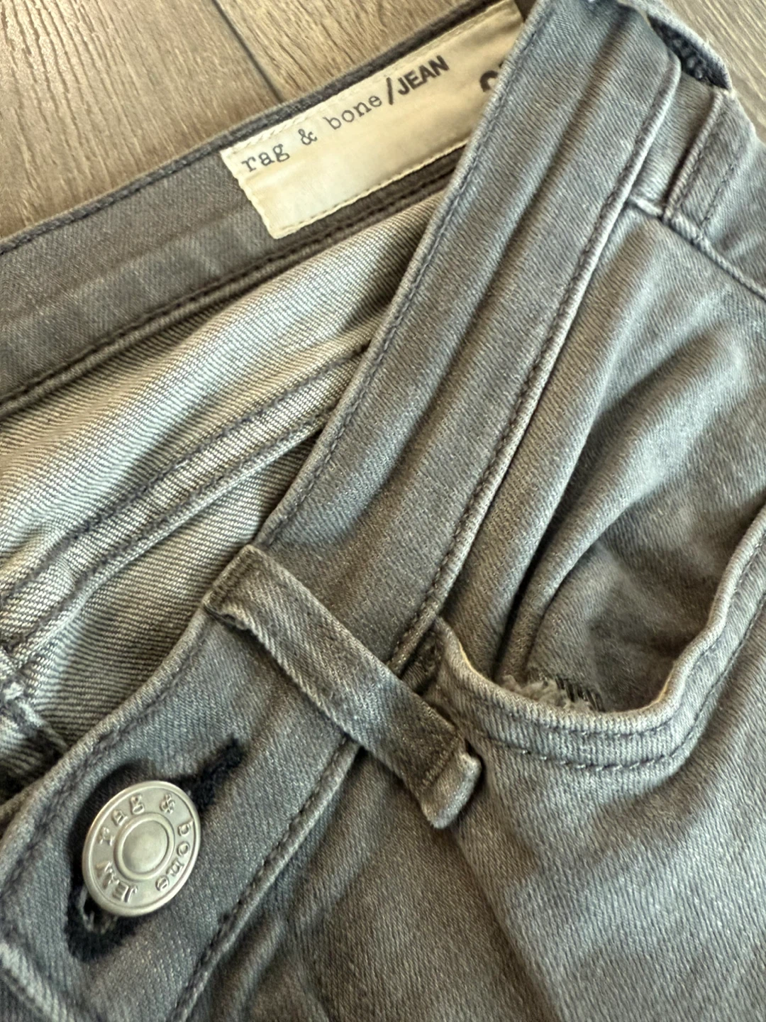 Rag & Bone Gray Denim Jeans - photo 2