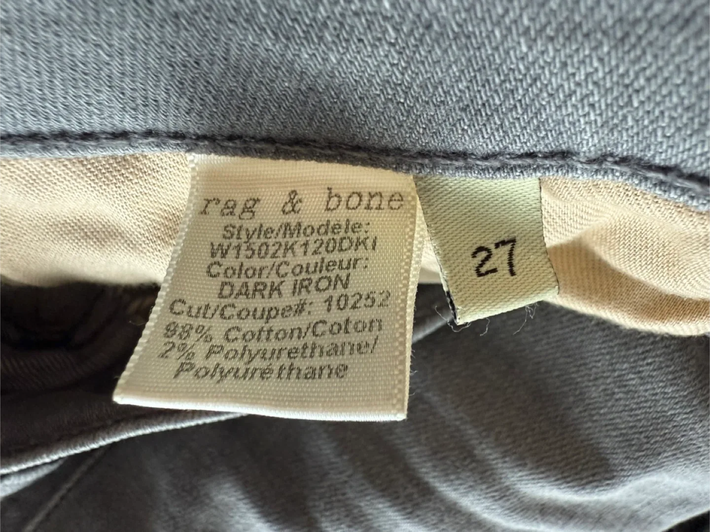 Rag & Bone Gray Denim Jeans image indicator(7)