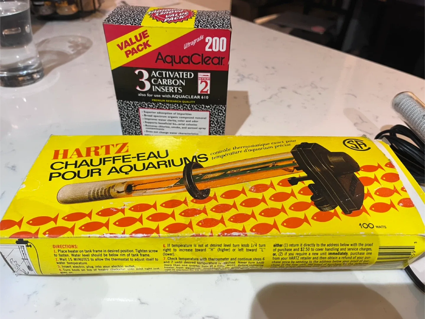 5 Gallon Aquarium Tank, Heater, Carbon, Ammonia Remover image indicator(4)