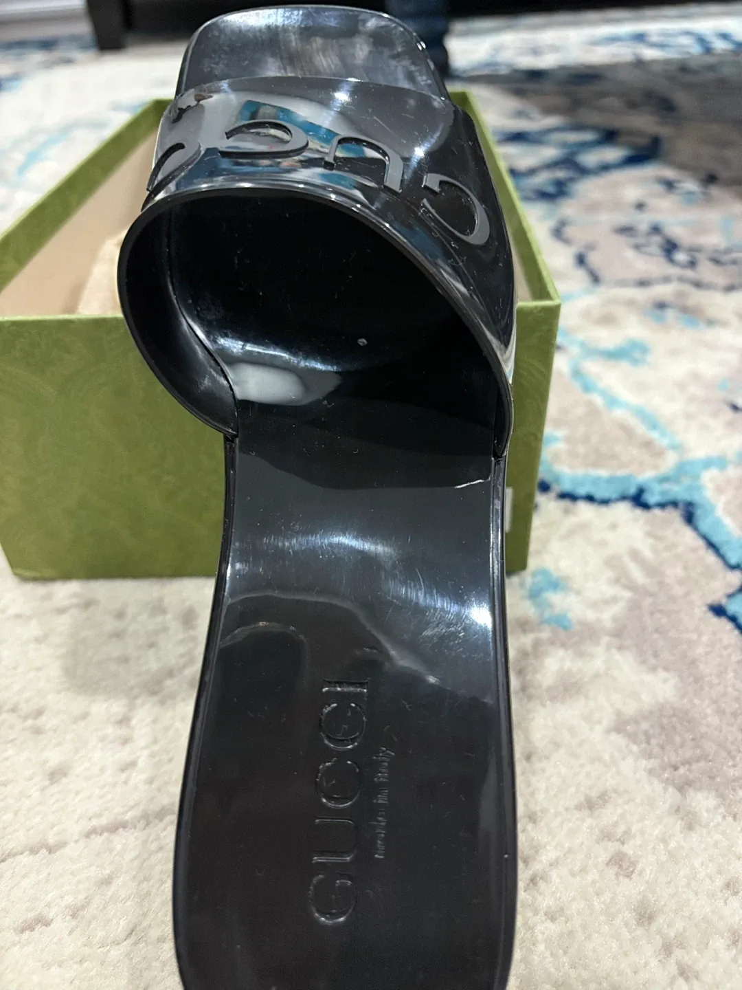 Gucci Jelly Slide Sandals - Black image indicator(4)