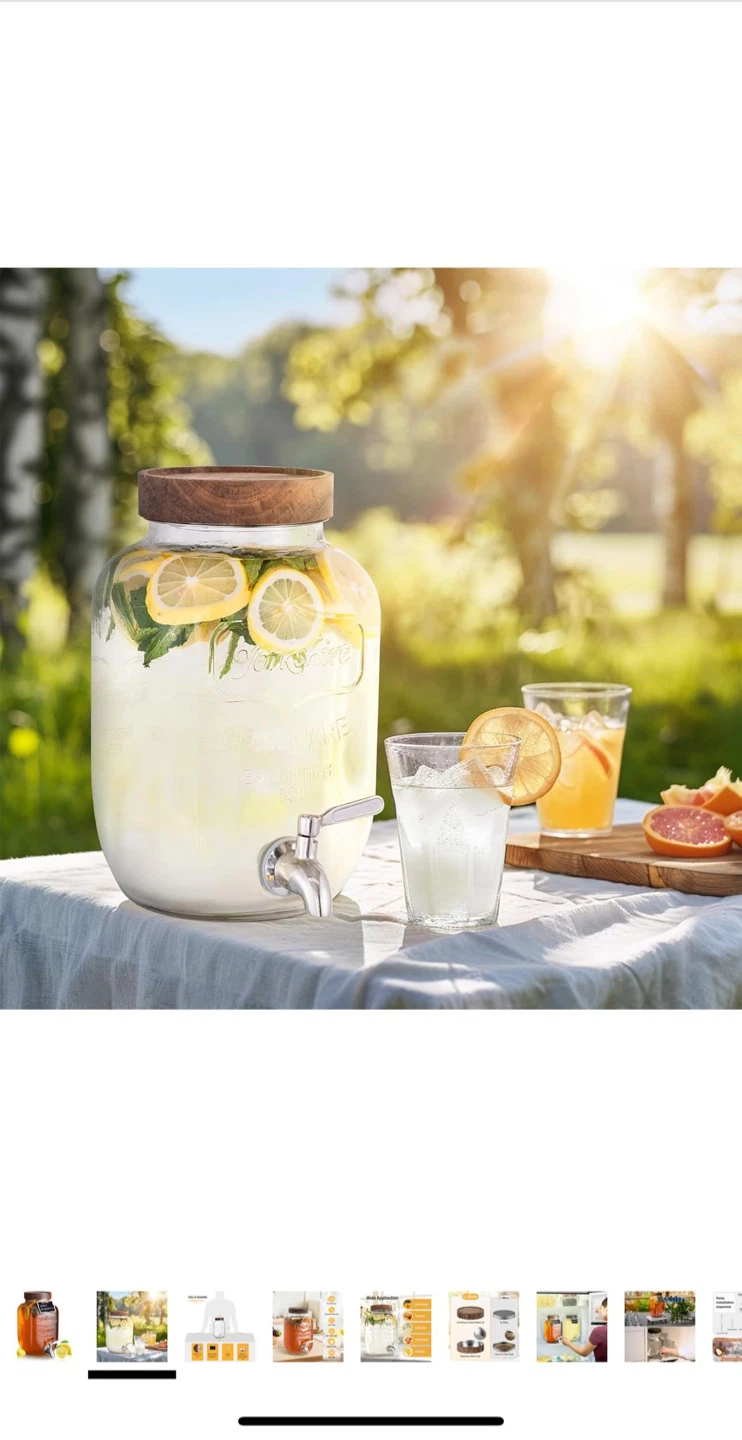 Yorkshire Glassware Beverage Dispenser