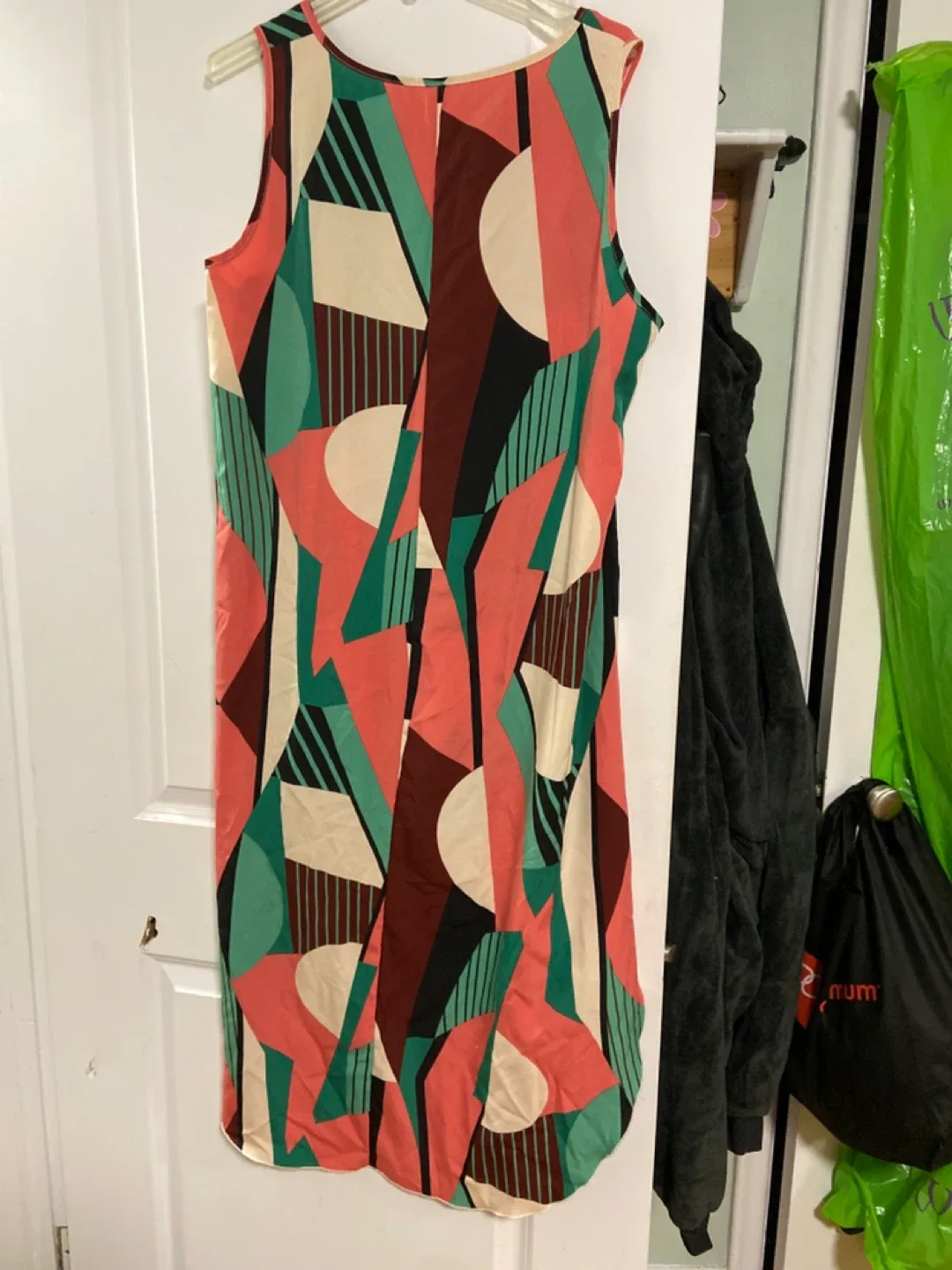 Patterned Sleeveless Dress - Size XL