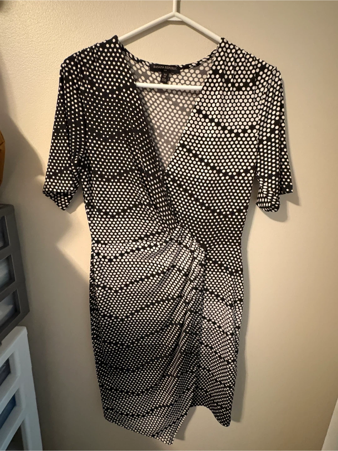 Banana Republic Black & White Polka Dot Dress - XS - photo 2