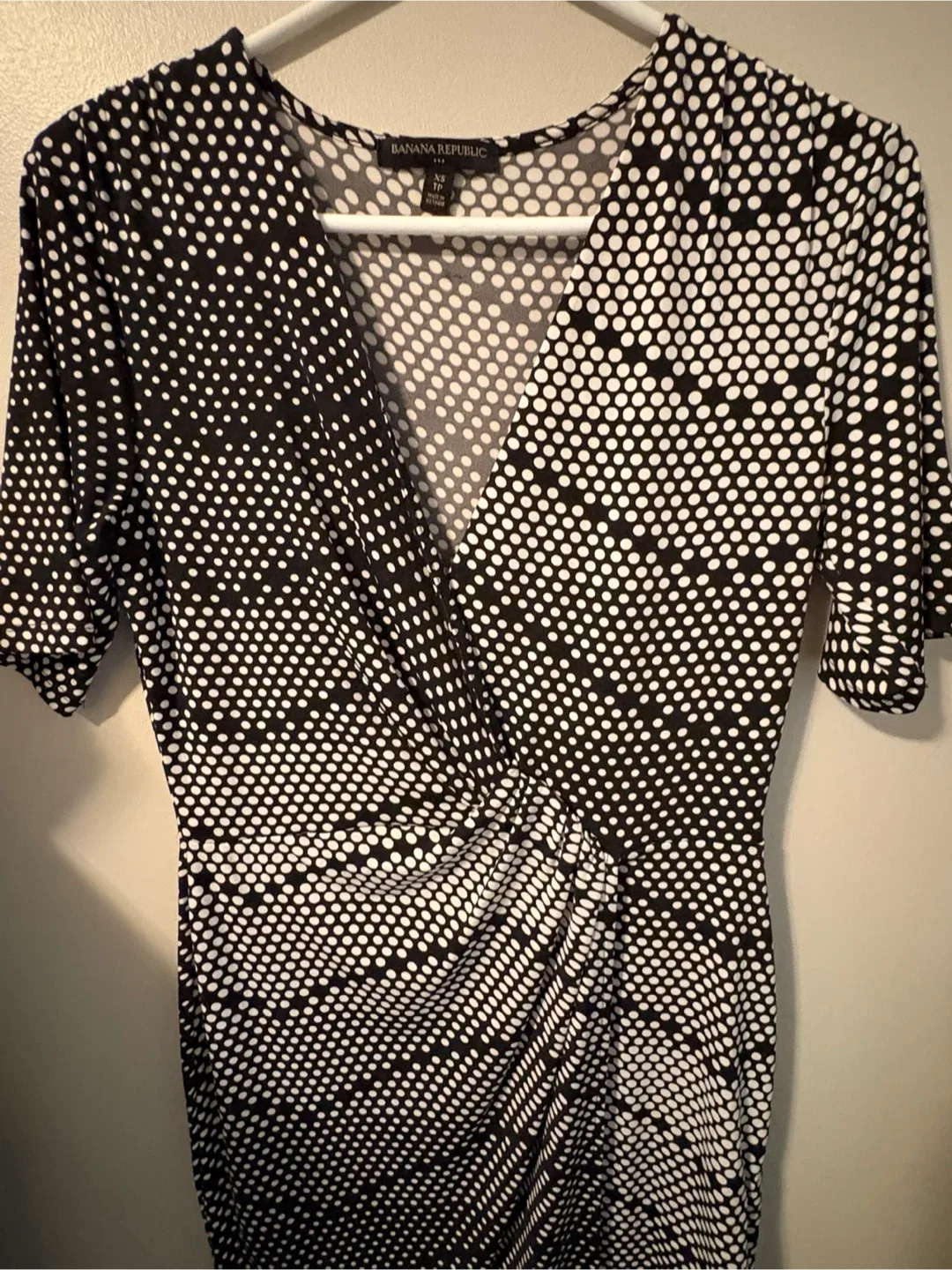 Banana Republic Black & White Polka Dot Dress - XS