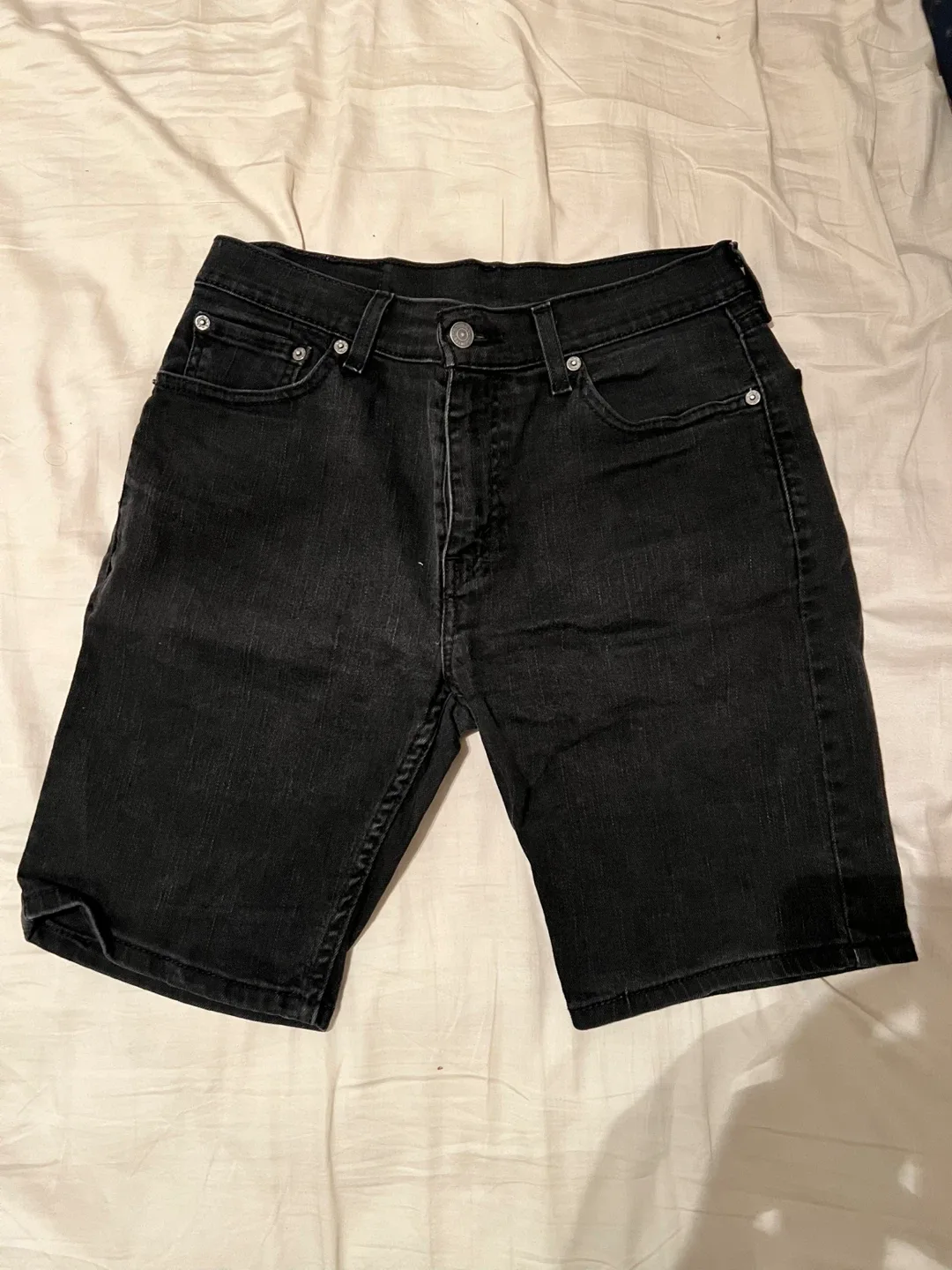 Levi's 505 Denim Shorts - Size 30, Black