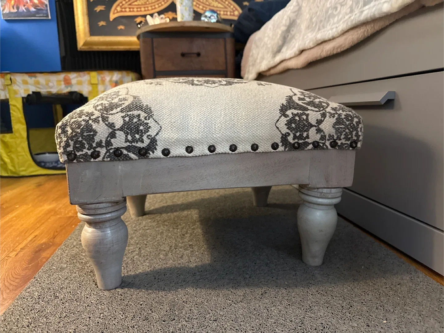 Patterned Ottoman Footstool image indicator(3)