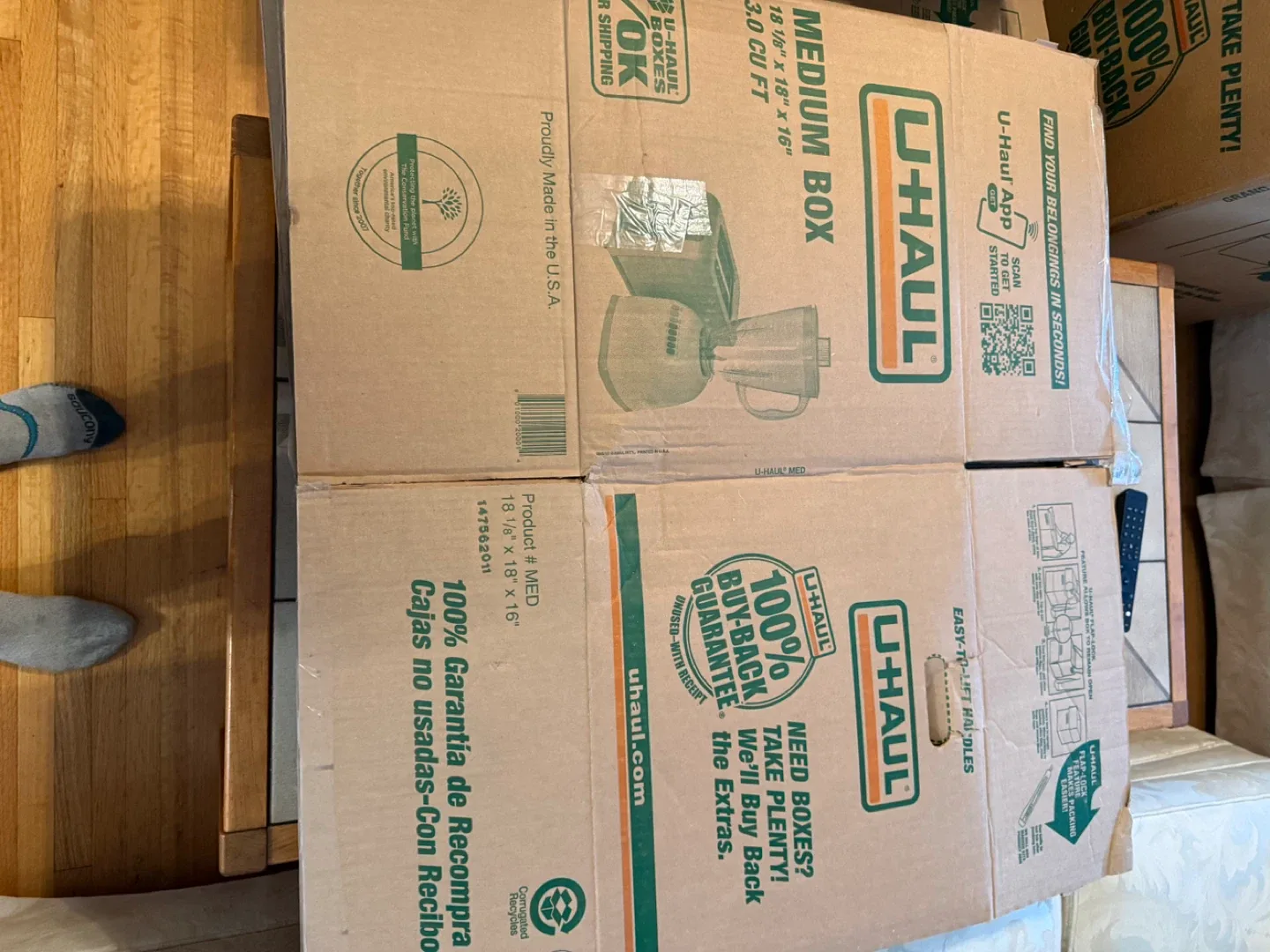 U-Haul Moving Boxes - Wardrobe, Mirror, Medium, Small