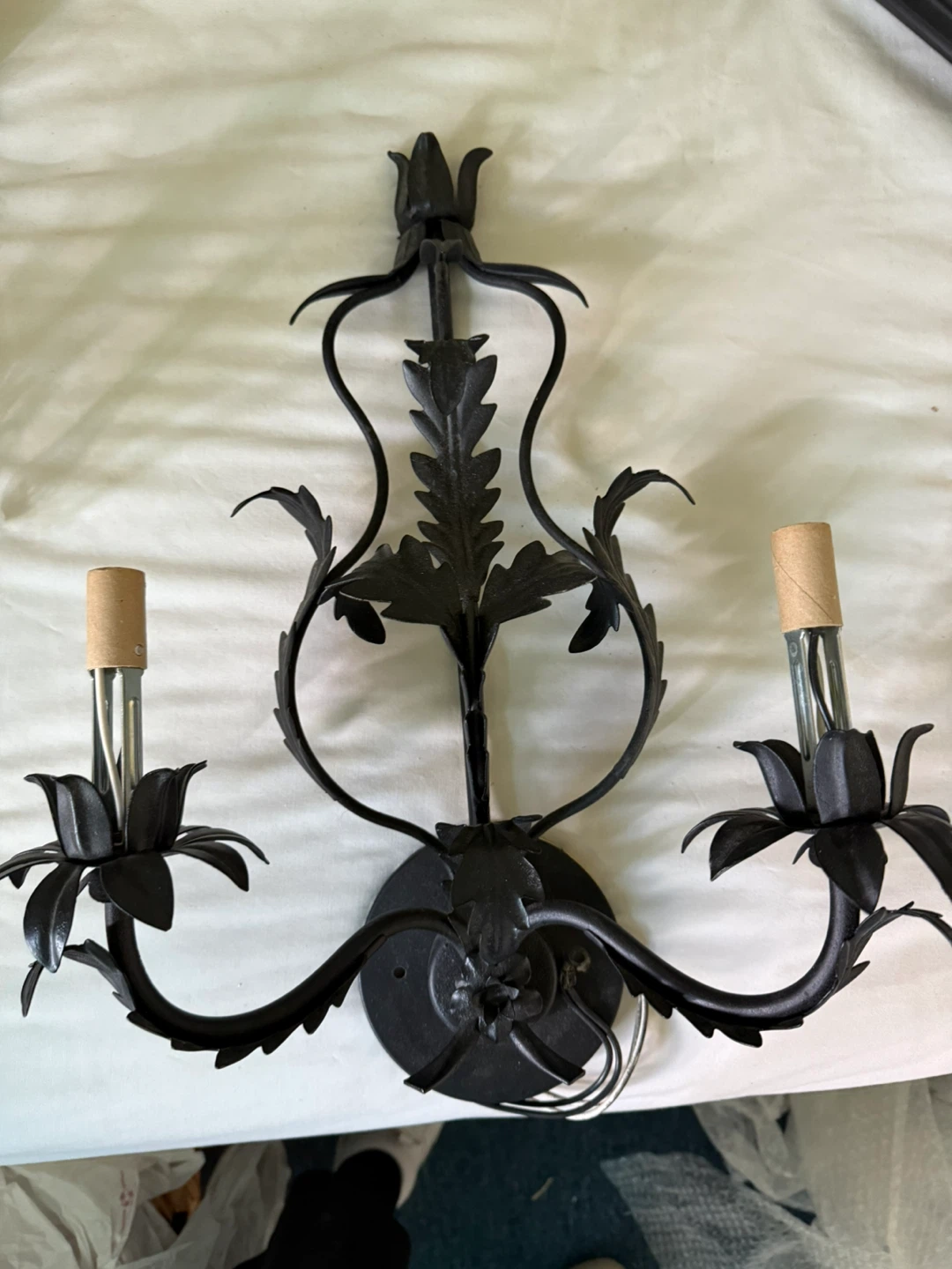 Floral Iron Wall Sconce